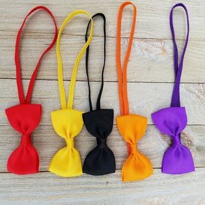 5 Baby Girl Bow Headbands fits size 9mo to 3t